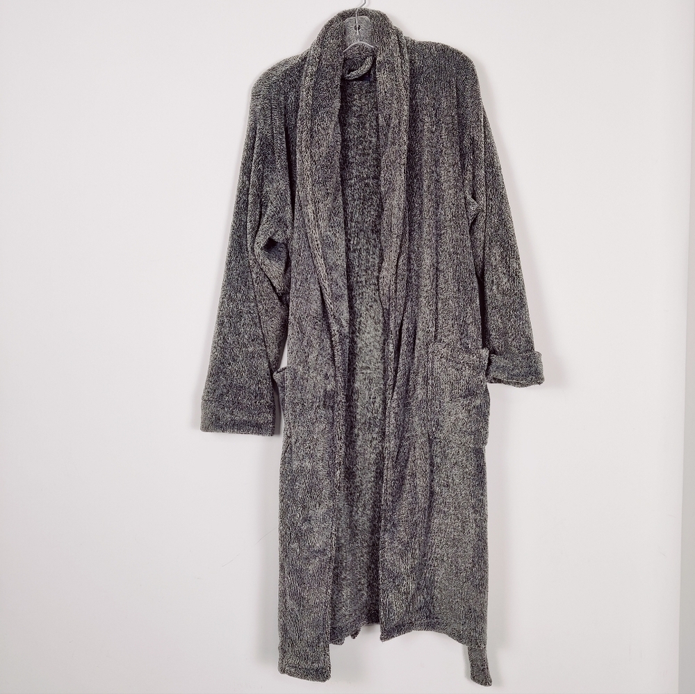 Denver Hayes Lounge Robe - One Size Sherpa Green Silver Loungewear Unisex
